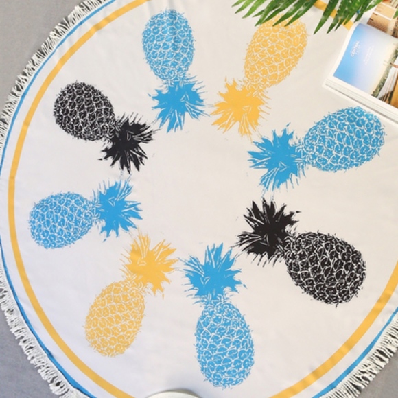 Back2Basics Other - Black Yellow Blue Pineapple Sarong